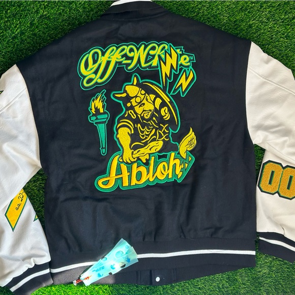 *SOLD* Off White Varsity Jacket - Picture 3 of 4